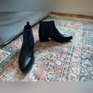 Marja Black Leather Chelsea Boot